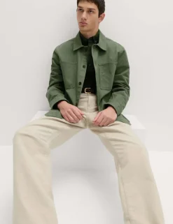 Straight Fit Italian Moleskin 5 Pocket Trousers