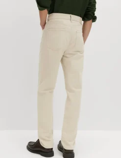 Straight Fit Italian Moleskin 5 Pocket Trousers