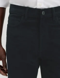 Straight Fit Italian Moleskin 5 Pocket Trousers