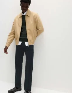 Straight Fit Italian Moleskin 5 Pocket Trousers