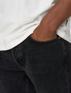 Straight Fit Pure Cotton 5 Pocket Jeans