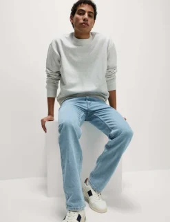 Straight Fit Pure Cotton Jeans