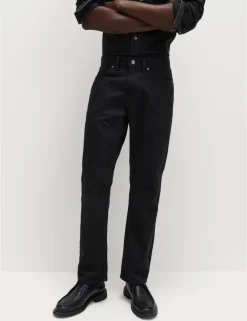 Straight Fit Pure Cotton Jeans