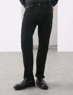 Straight Fit Pure Cotton Selvedge Jeans