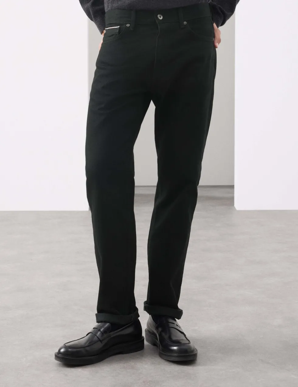 Straight Fit Pure Cotton Selvedge Jeans