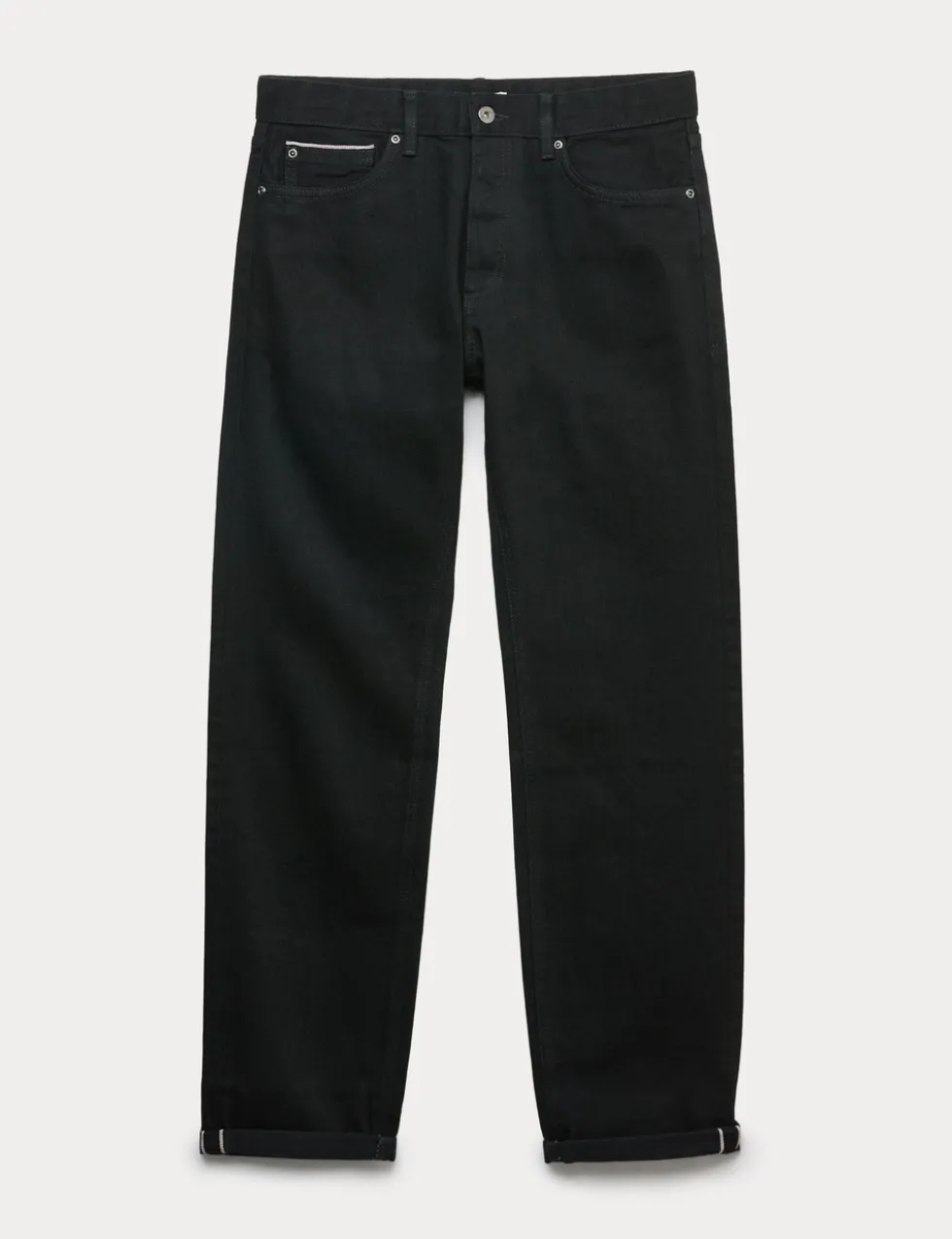 Straight Fit Pure Cotton Selvedge Jeans