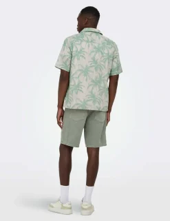 Straight Fit Pure Cotton Denim Shorts