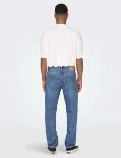 Straight Fit Pure Cotton 5 Pocket Jeans