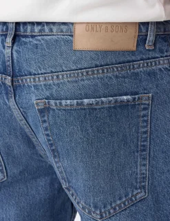 Straight Fit Pure Cotton 5 Pocket Jeans