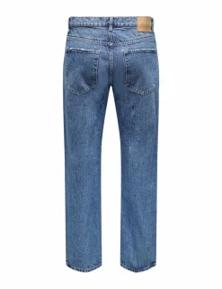 Straight Fit Pure Cotton 5 Pocket Jeans