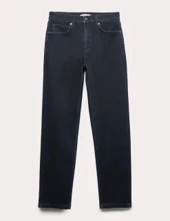 Straight Fit Textured 5 Pocket Jeans