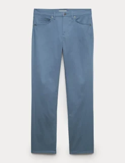 Straight Fit Textured 5 Pocket Trousers