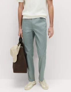 Straight Fit Textured 5 Pocket Trousers
