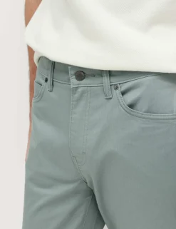 Straight Fit Textured 5 Pocket Trousers