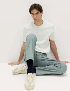 Straight Fit Textured 5 Pocket Trousers