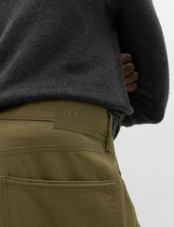 Straight Fit Textured 5 Pocket Trousers