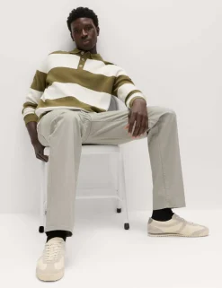 Straight Fit Textured 5 Pocket Trousers