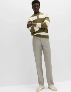 Straight Fit Textured 5 Pocket Trousers