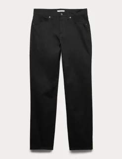 Straight Fit Textured 5 Pocket Trousers