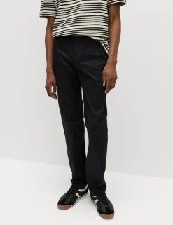 Straight Fit Textured 5 Pocket Trousers