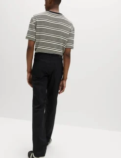 Straight Fit Textured 5 Pocket Trousers