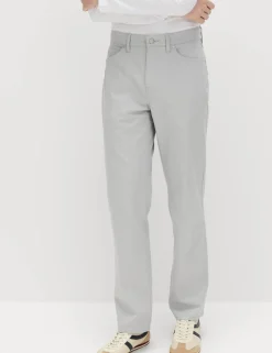 Straight Fit Textured 5 Pocket Trousers