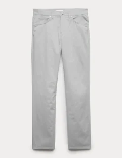 Straight Fit Textured 5 Pocket Trousers