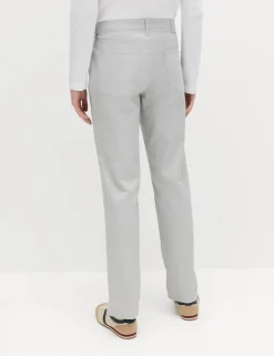 Straight Fit Textured 5 Pocket Trousers