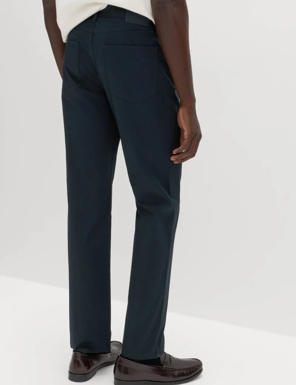 Straight Fit Textured 5 Pocket Trousers