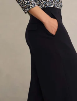 Straight Leg Cropped Trousers