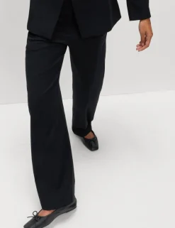 Straight Leg Trousers with Stretch