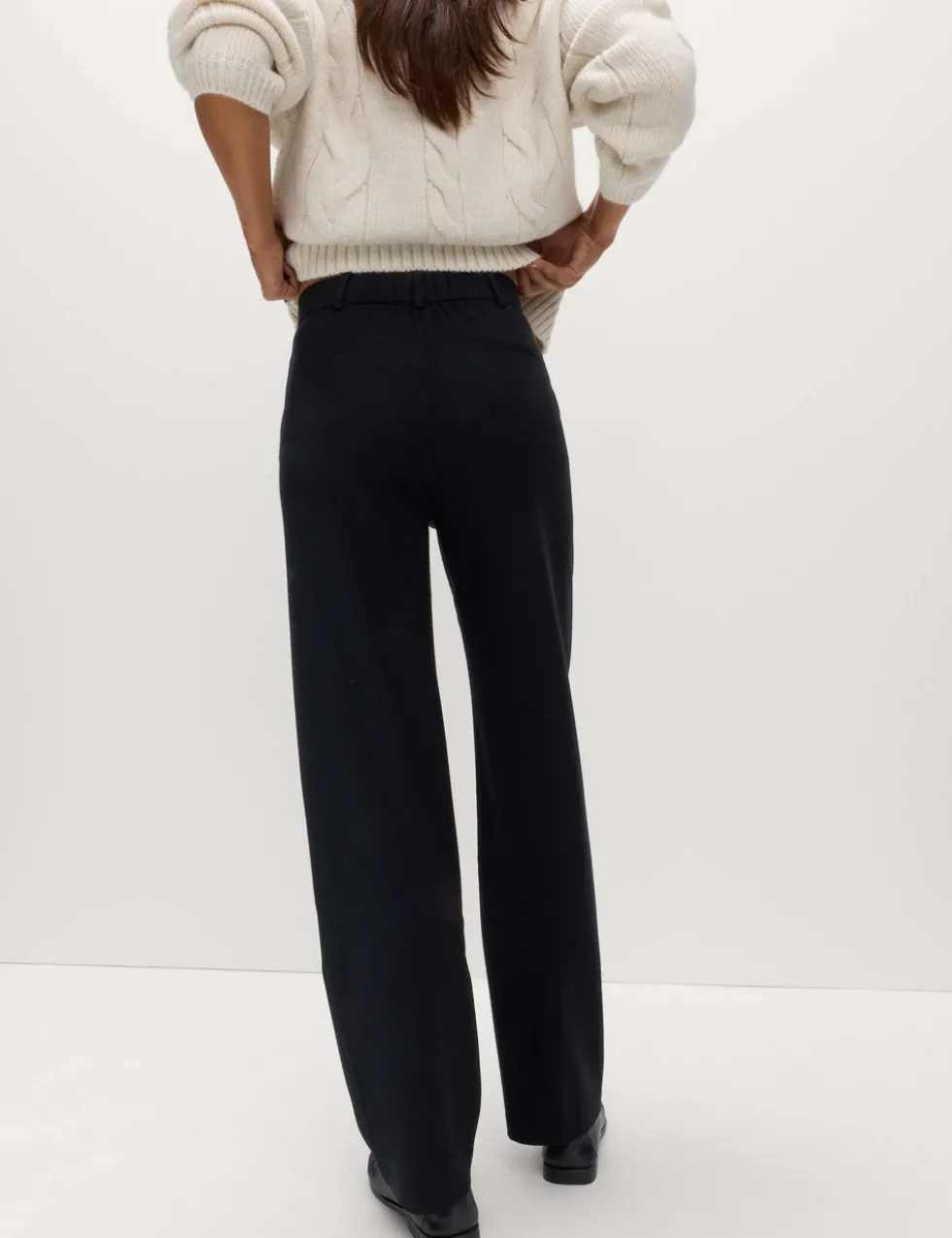 Straight Leg Trousers with Stretch