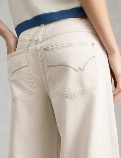 Straight Leg Turn Up Ankle Grazer Jeans
