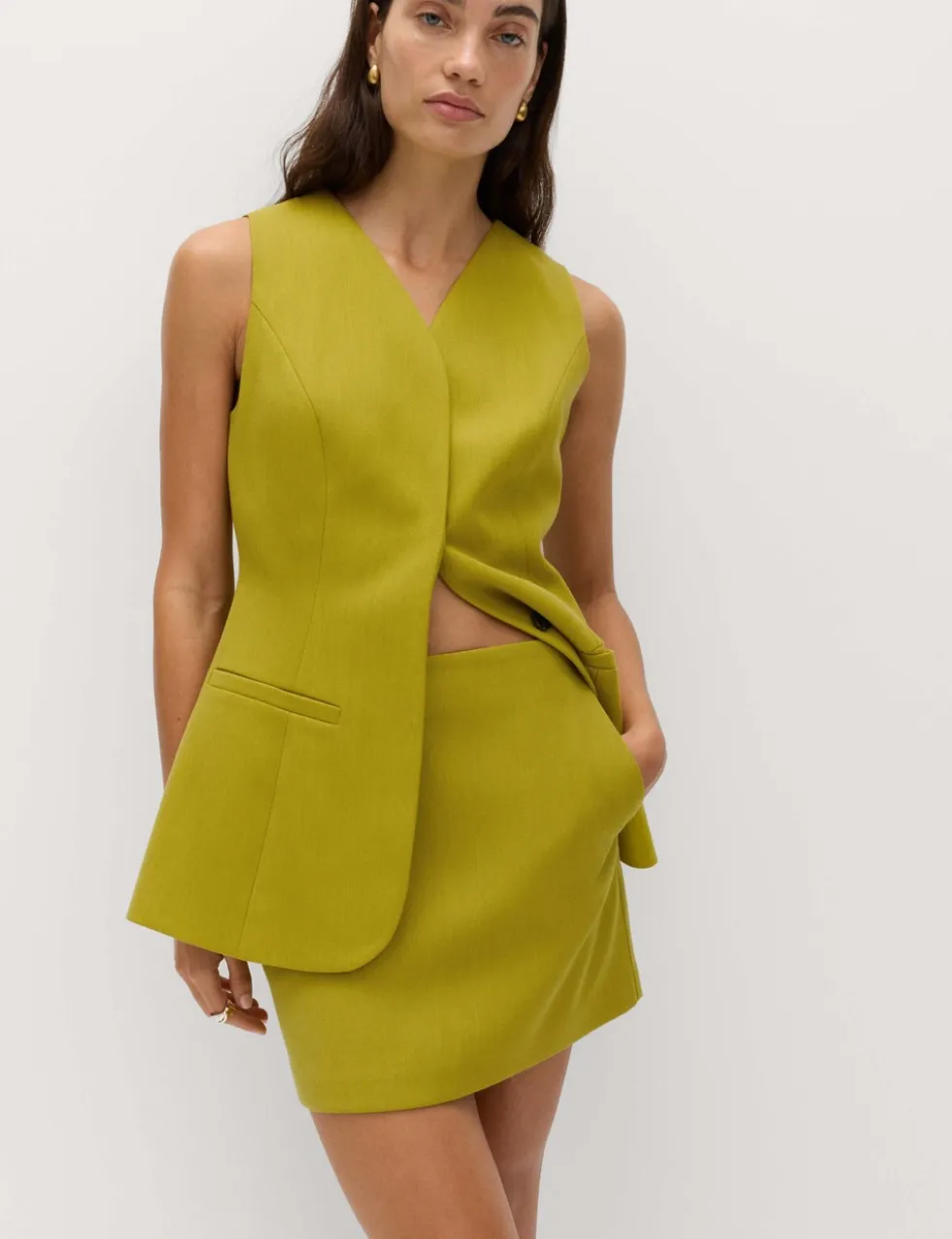 Straight Mini A-Line Skirt