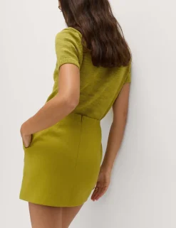 Straight Mini A-Line Skirt