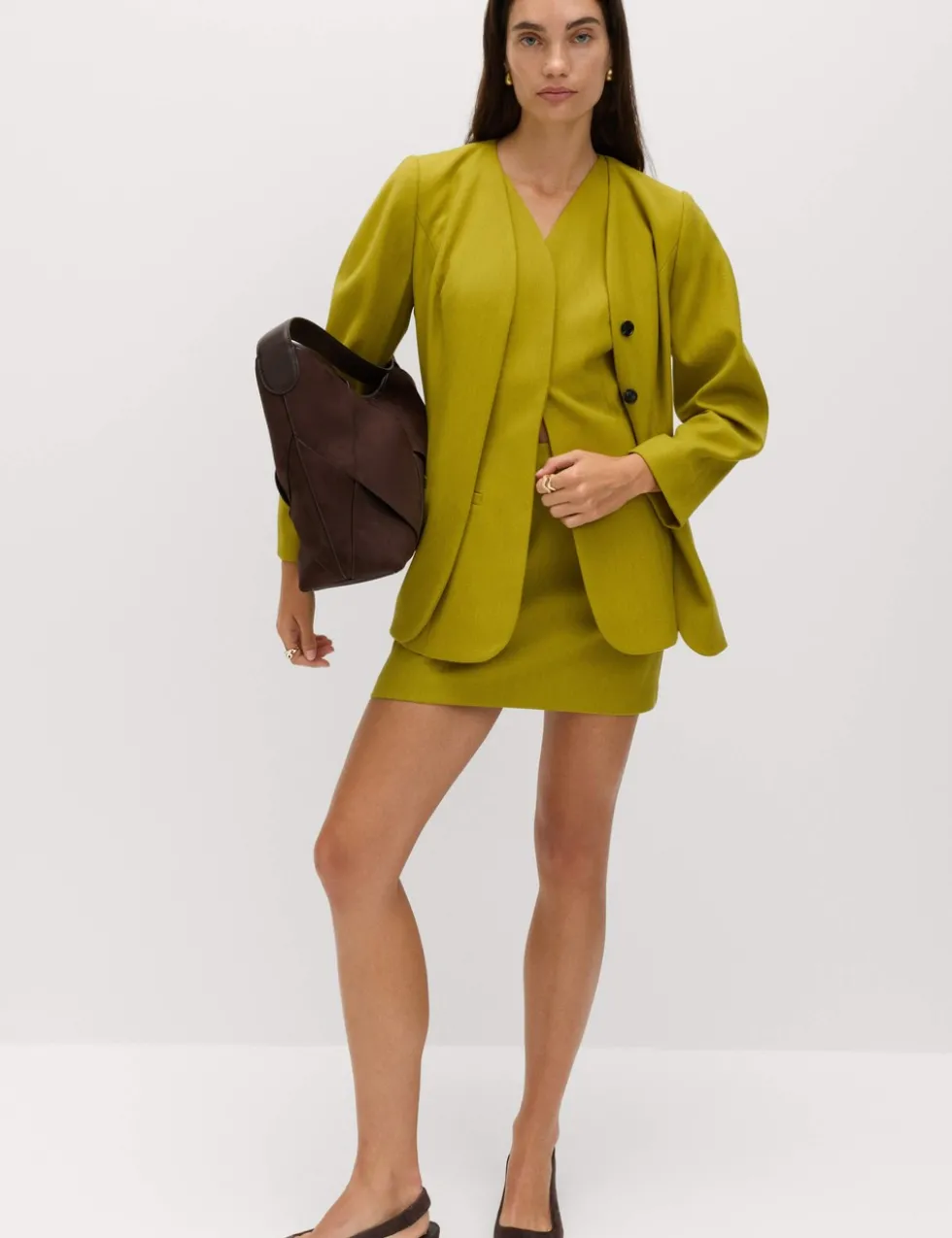 Straight Mini A-Line Skirt
