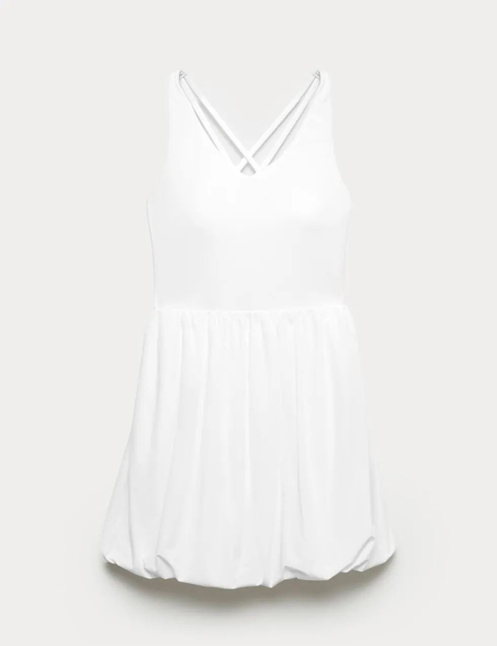 Strappy Back Bubble Hem Tennis Dress