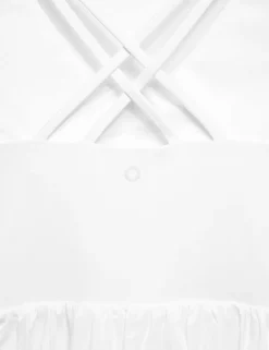 Strappy Back Bubble Hem Tennis Dress