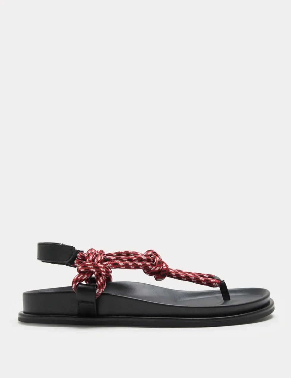 Strappy Footbed Rope Detail Sandals