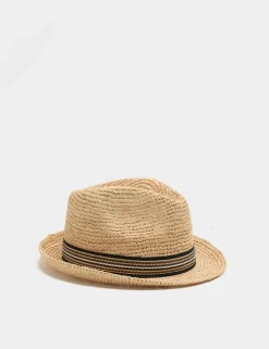 Straw Mid Brim Hat