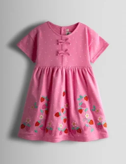 Strawberry Applique Bow Dress (6 Mths-7 Yrs)
