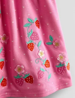Strawberry Applique Bow Dress (6 Mths-7 Yrs)