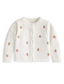 Strawberry Embroidered Cardigan (7lbs-12 Mths)
