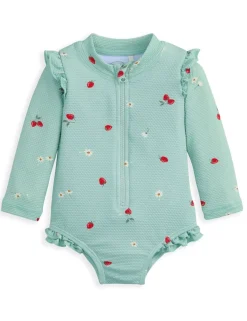 Strawberry Frill Long Sleeve Swimsuit (0-3 Yrs)