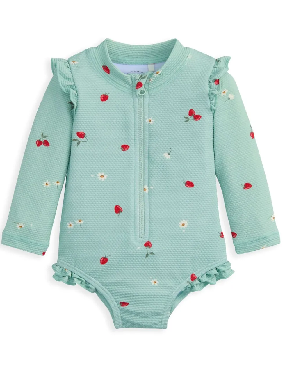 Strawberry Frill Long Sleeve Swimsuit (0-3 Yrs)