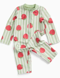 Strawberry Print Swim All In One (0-24 Mths)