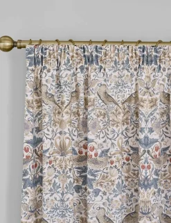 Strawberry Thief Pencil Pleat Curtains