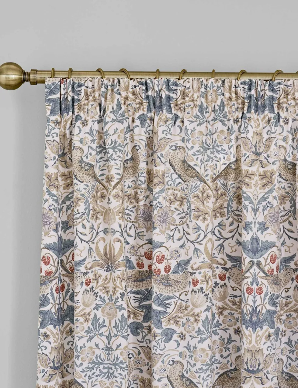 Strawberry Thief Pencil Pleat Curtains