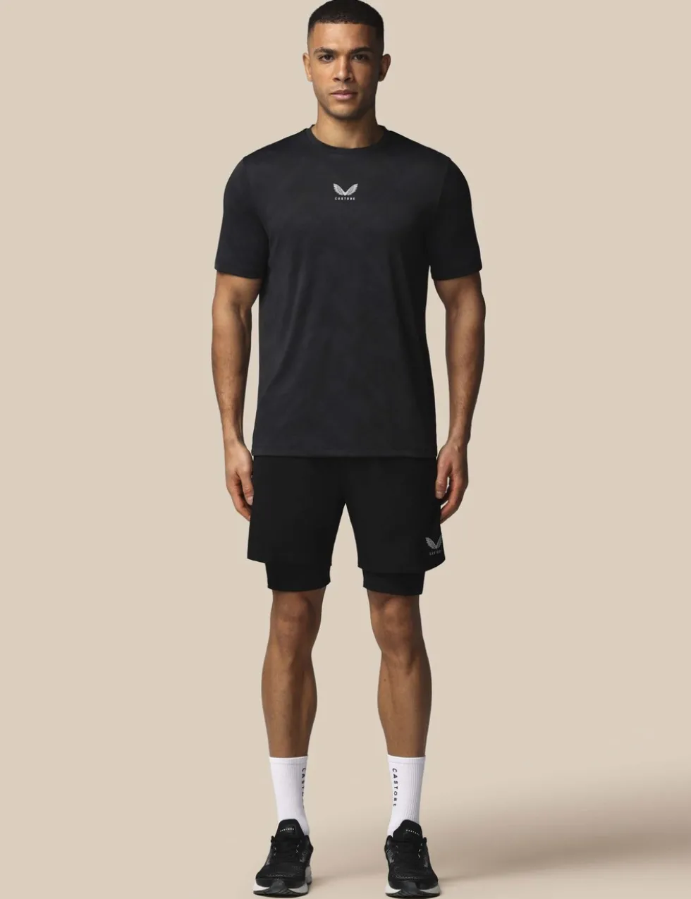 Stretch Two Layer Zip Pocket Sports Shorts