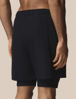 Stretch Two Layer Zip Pocket Sports Shorts